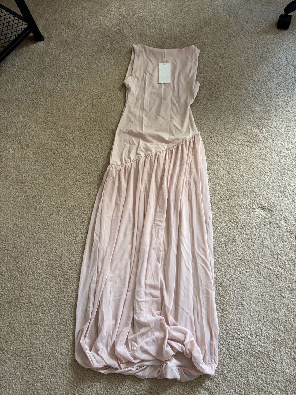 Zara Blush Pink Sleeveless Maxi Dress